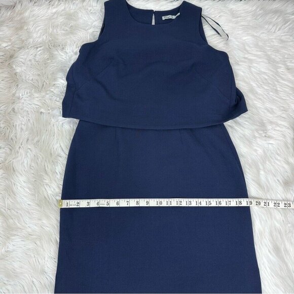 Eliza J Women’s Blue Sleeveless Crewneck Business Career Sheath Dress Small/C35 - Picture 10 of 12